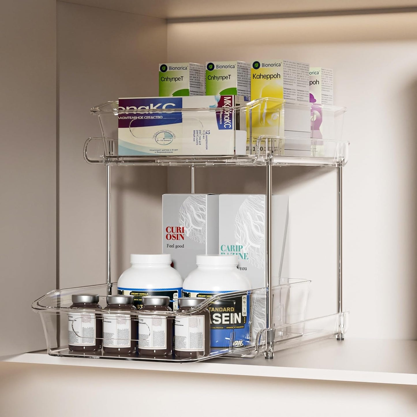 2-Tier Clear Under Sink Organizers