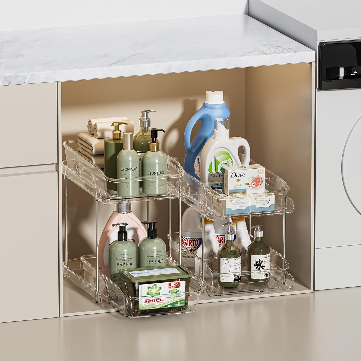 2-Tier Clear Under Sink Organizers