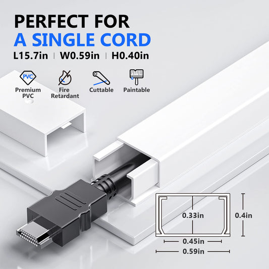 DELAMU 142in Cord Hider Wall for 1 Cord