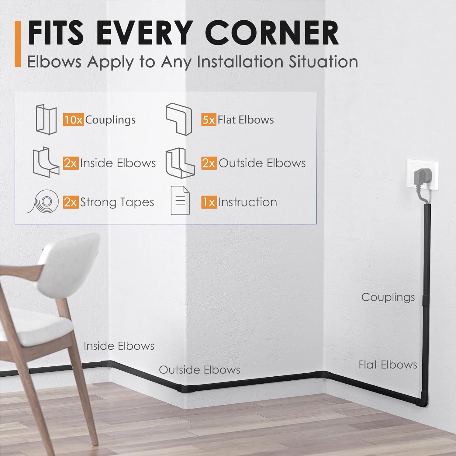 Cord Hider, One-Wire Cable Hider