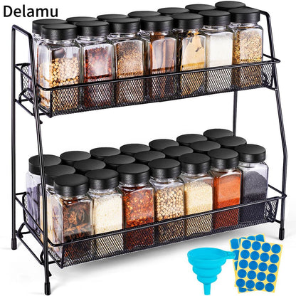 Delamu Seasoning rack with seasoning jar, cabinet seasoning rack
