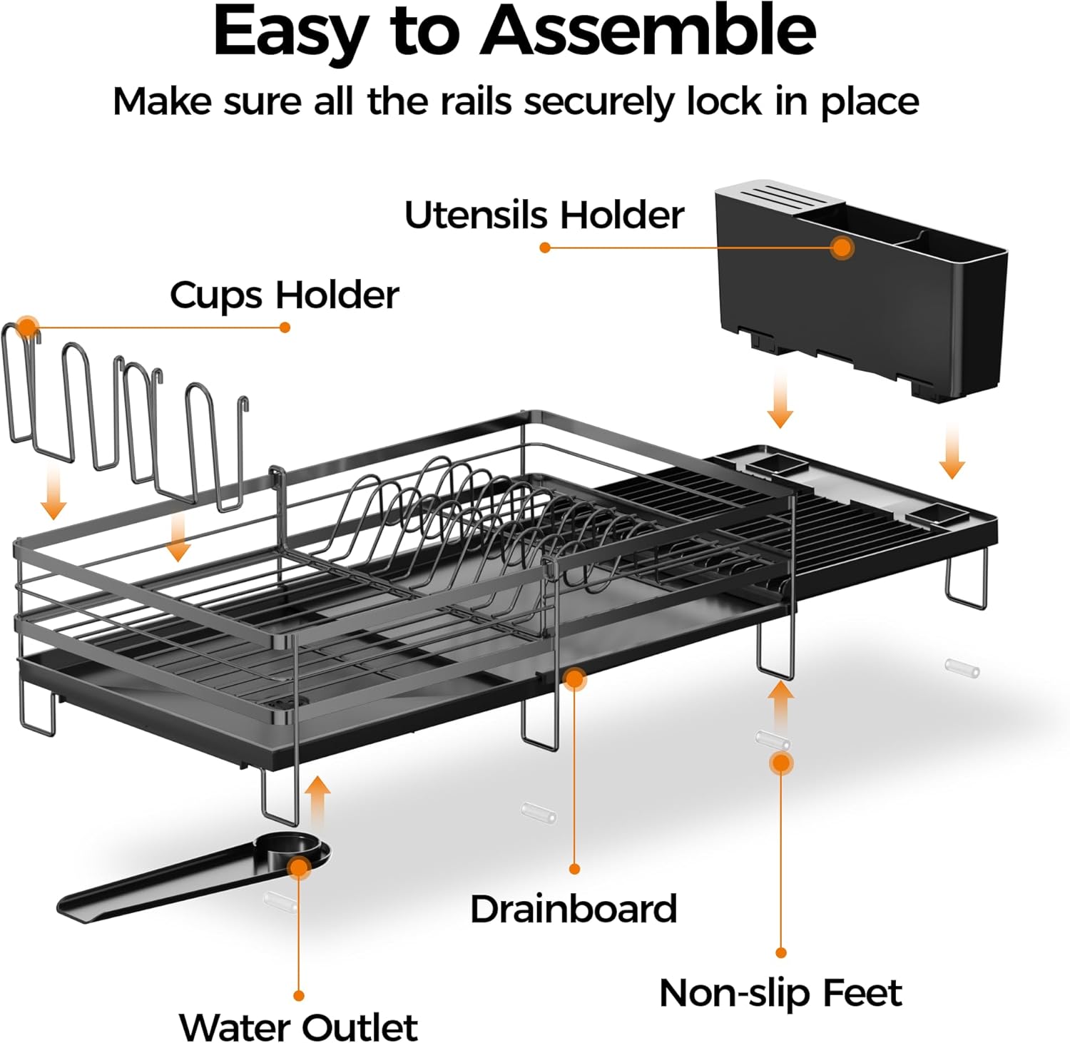 Delamu Stainless Steel Dish Drying Rack