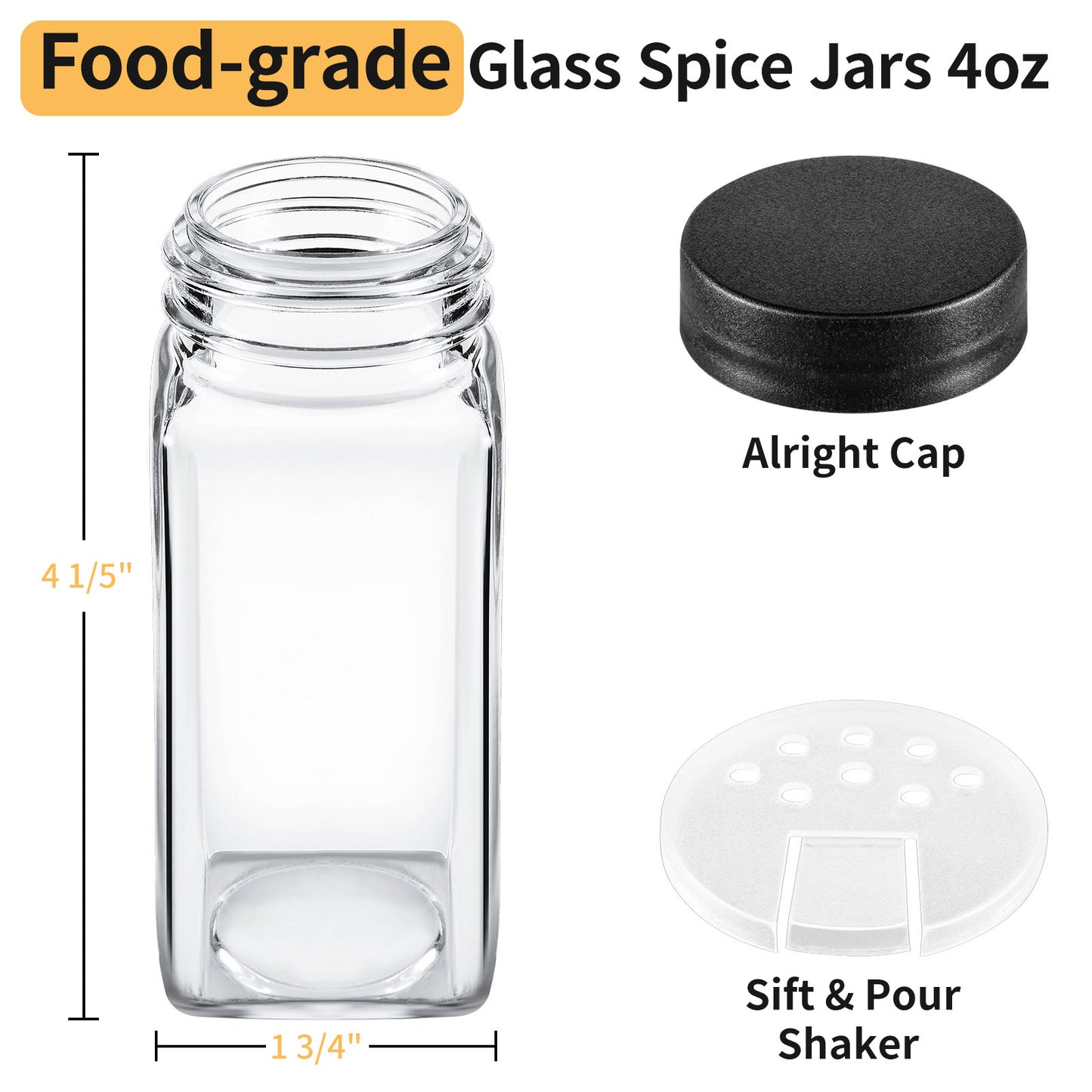 Delamu Seasoning rack with seasoning jar, cabinet seasoning rack