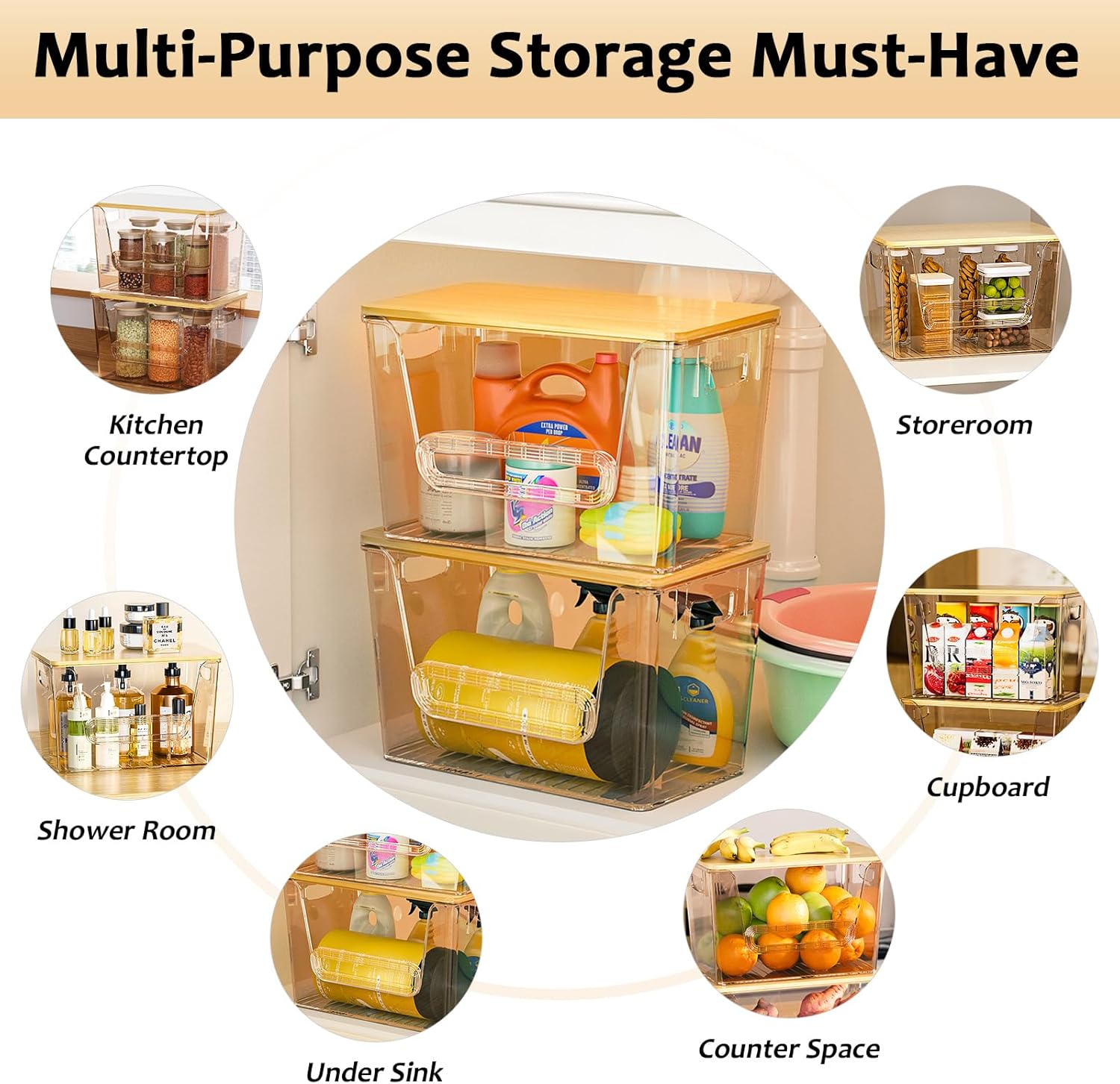 Delamu 2 Set Pantry Organizers and Storage