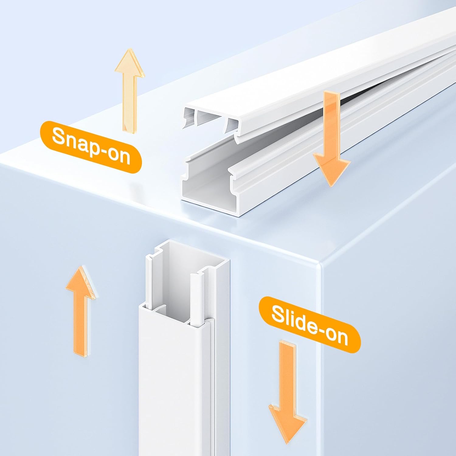 Cord Hider, 56.7in L x 0.95in W x 0.55in H