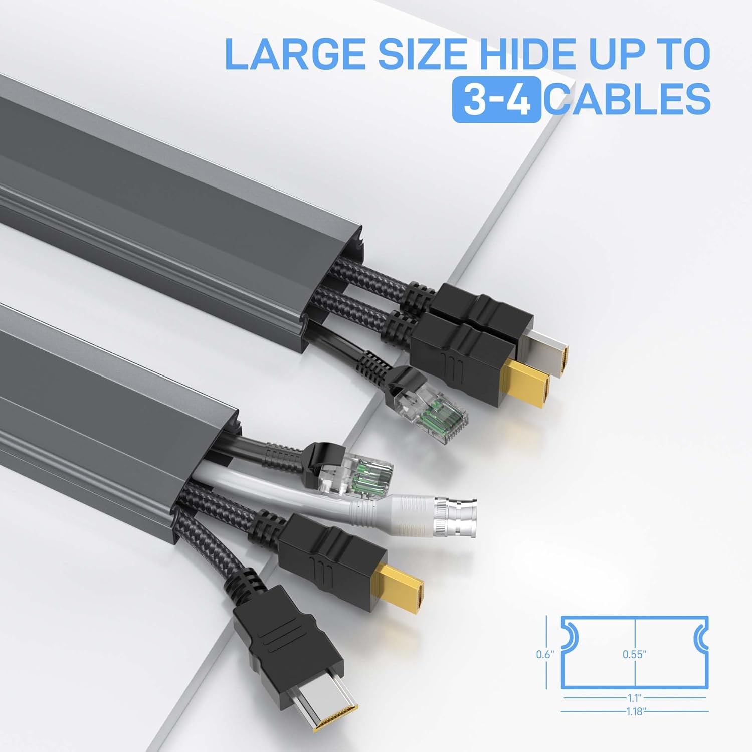 85in Black Cord Covers