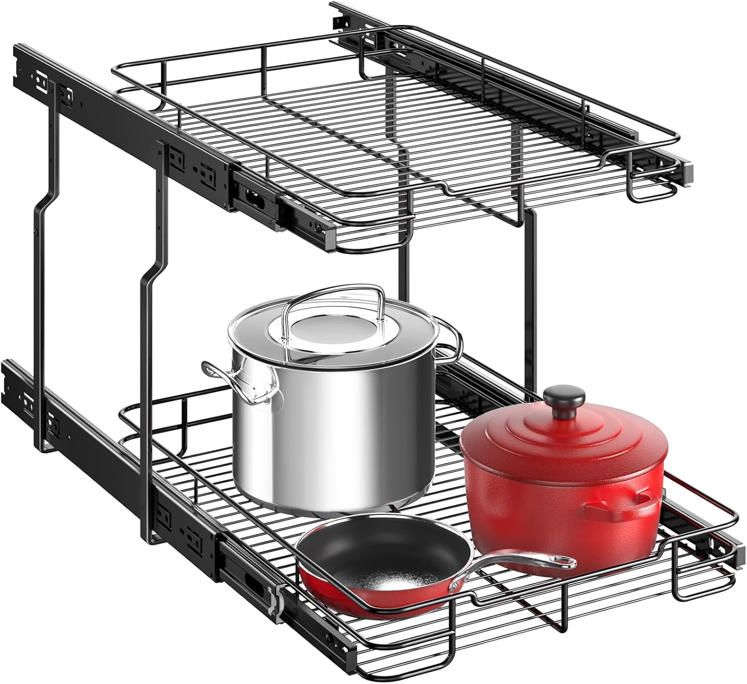 2 Tier Cabinet Slide Out Shelves