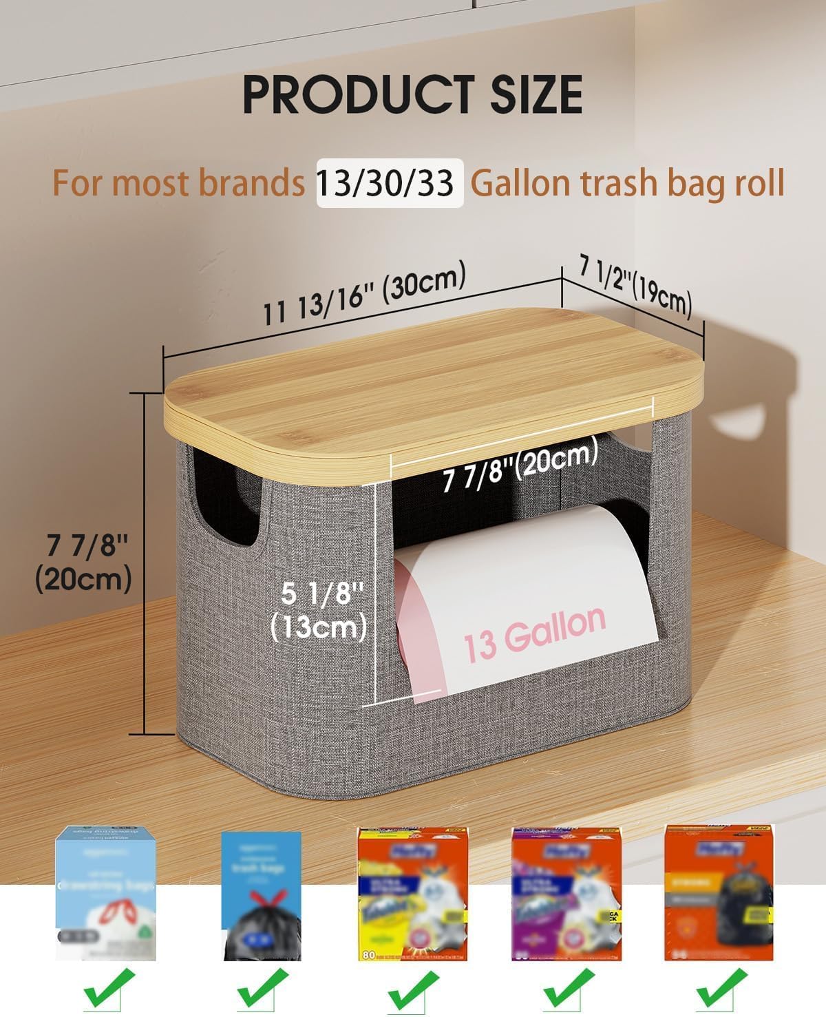 Fabric Trash Bag Organizer