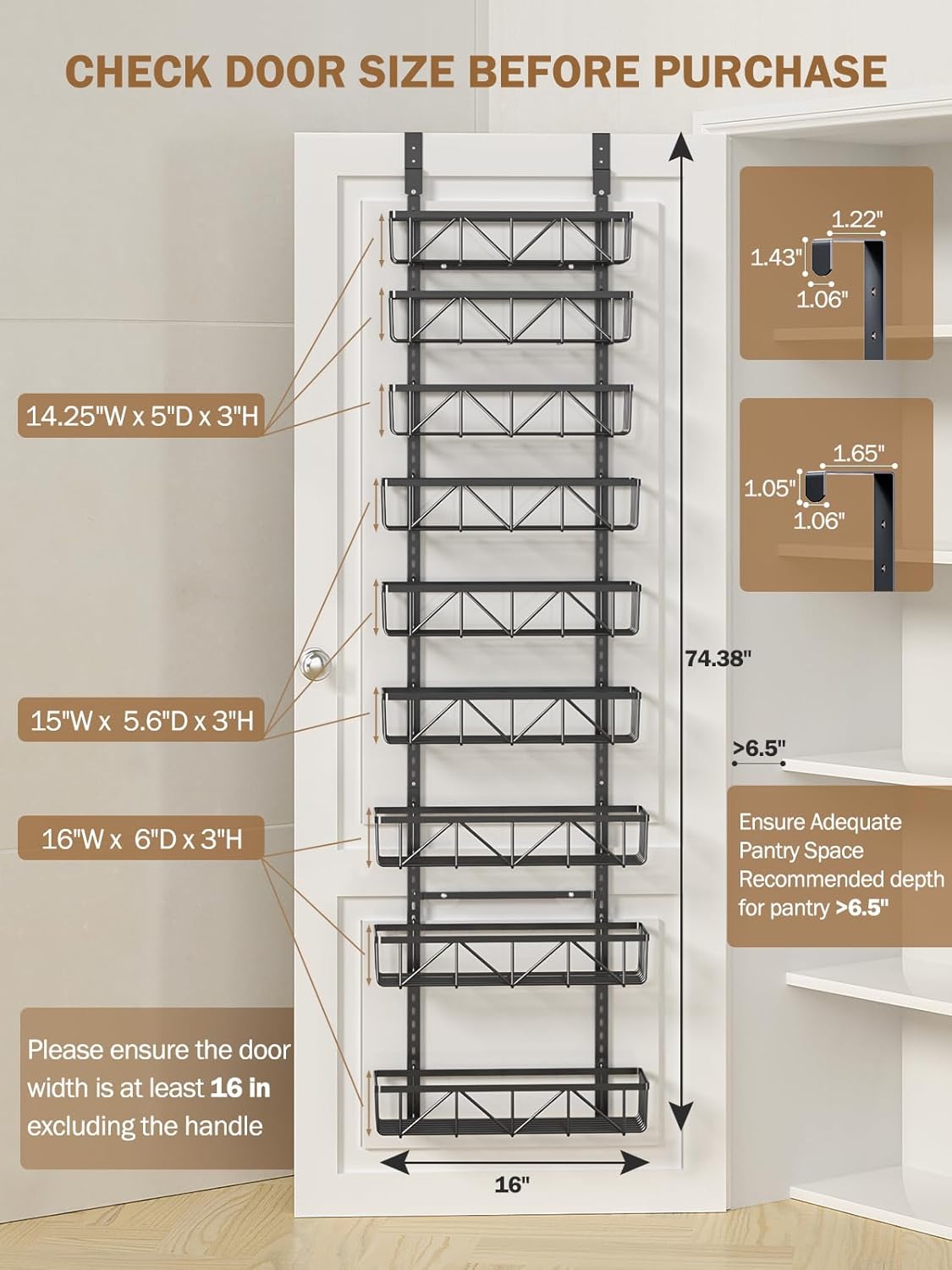 Adjustable Narrow Organizer
