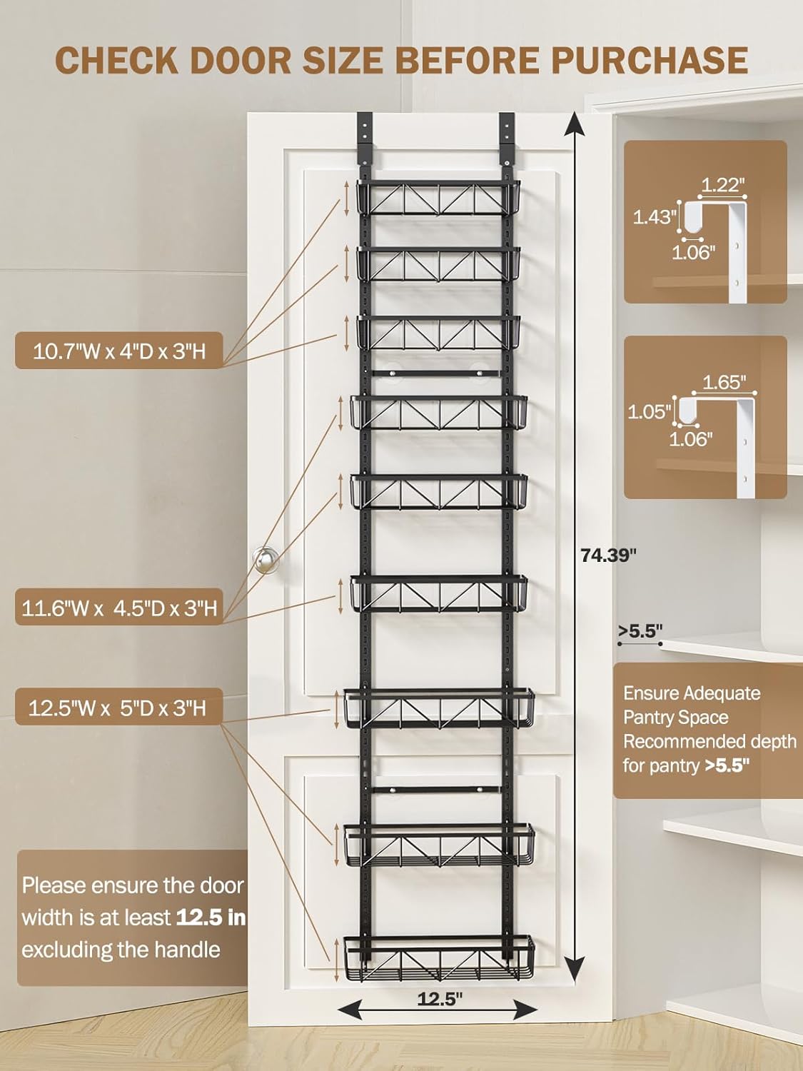 Adjustable Narrow Organizer