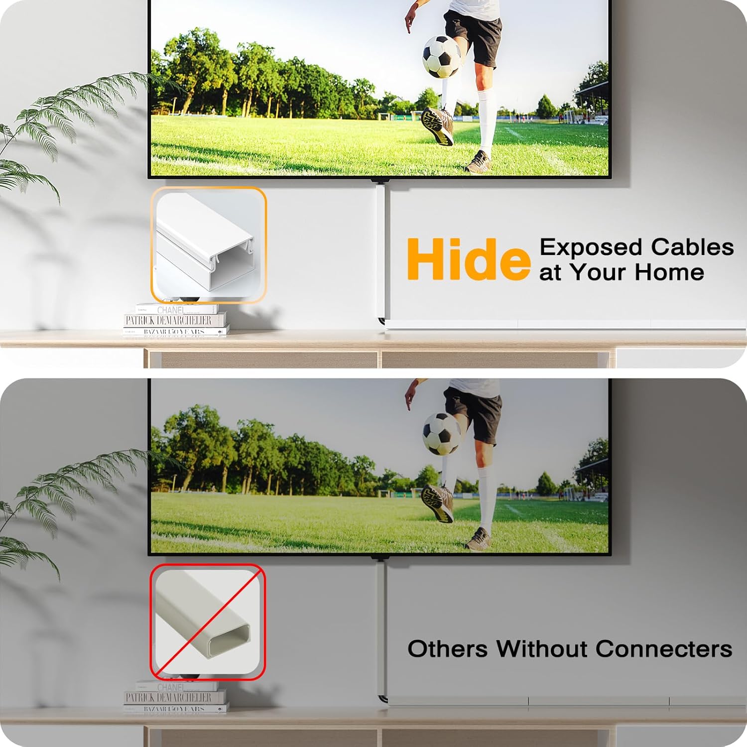 Cord Hider, 56.7in L x 0.95in W x 0.55in H