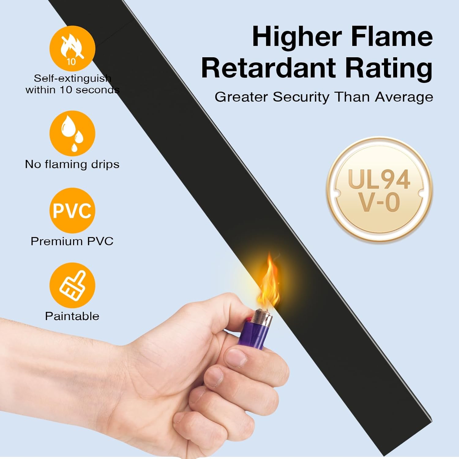 85in Black Cord Covers