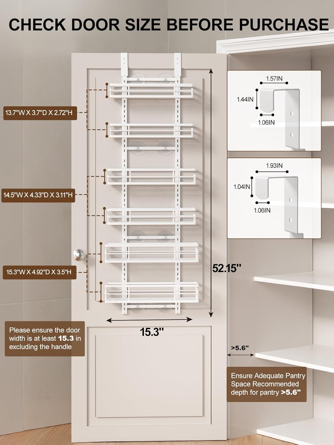 Adjustable Over the Door Organizer