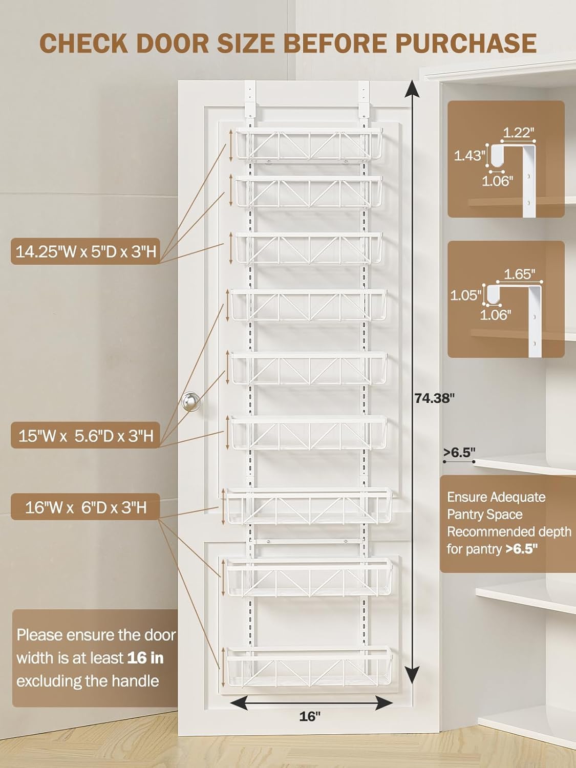 Adjustable Narrow Organizer