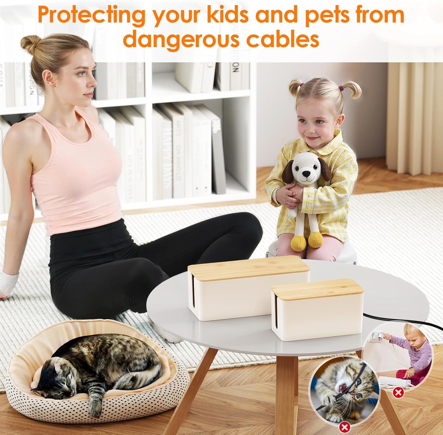 2 Pack Cable Management Box