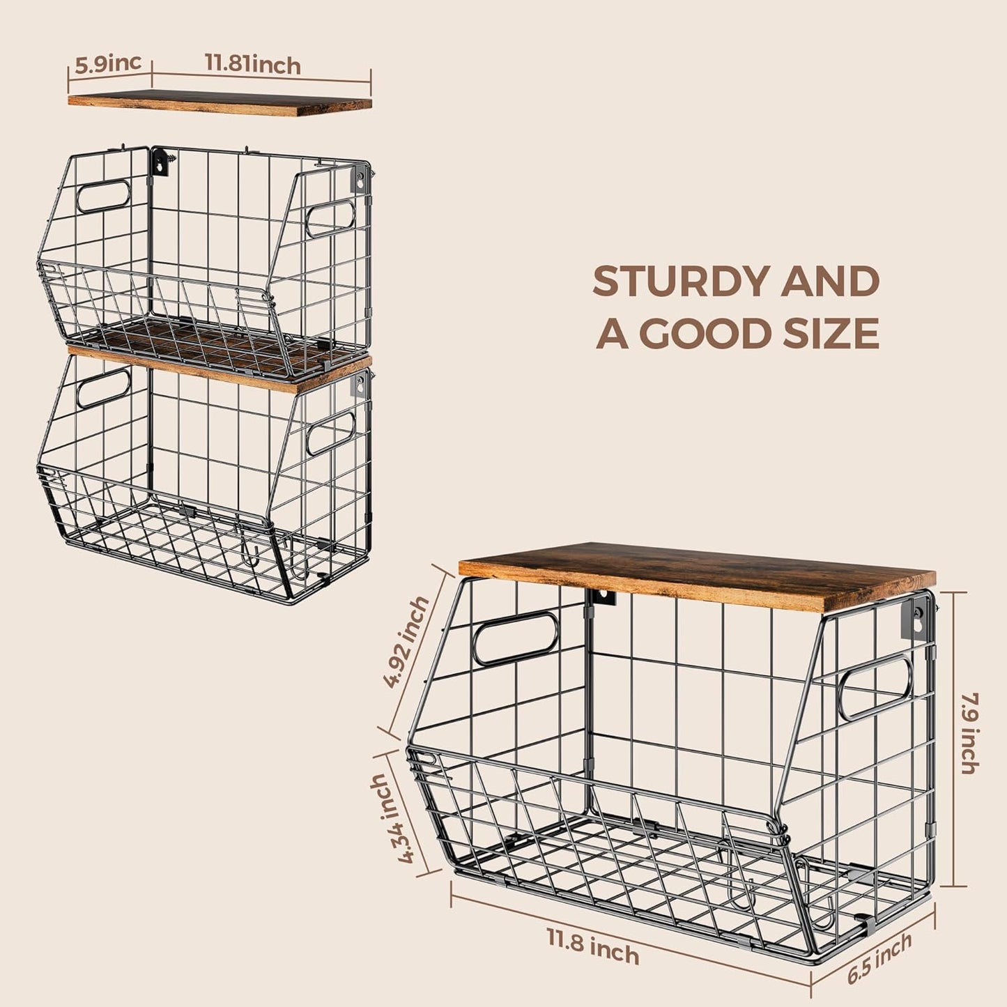 Stackable Metal Basket