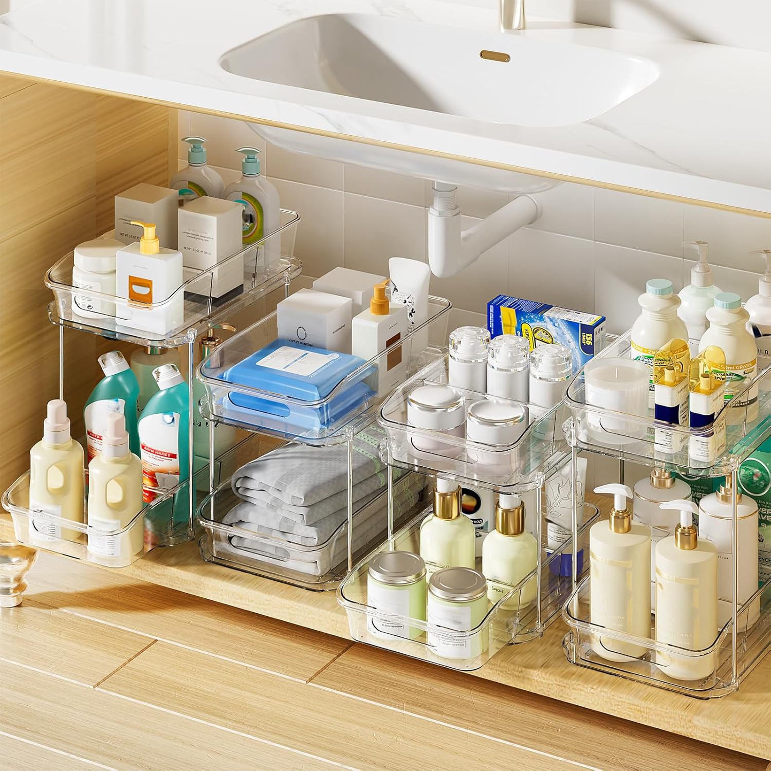 2-Tier Clear Under Sink Organizers