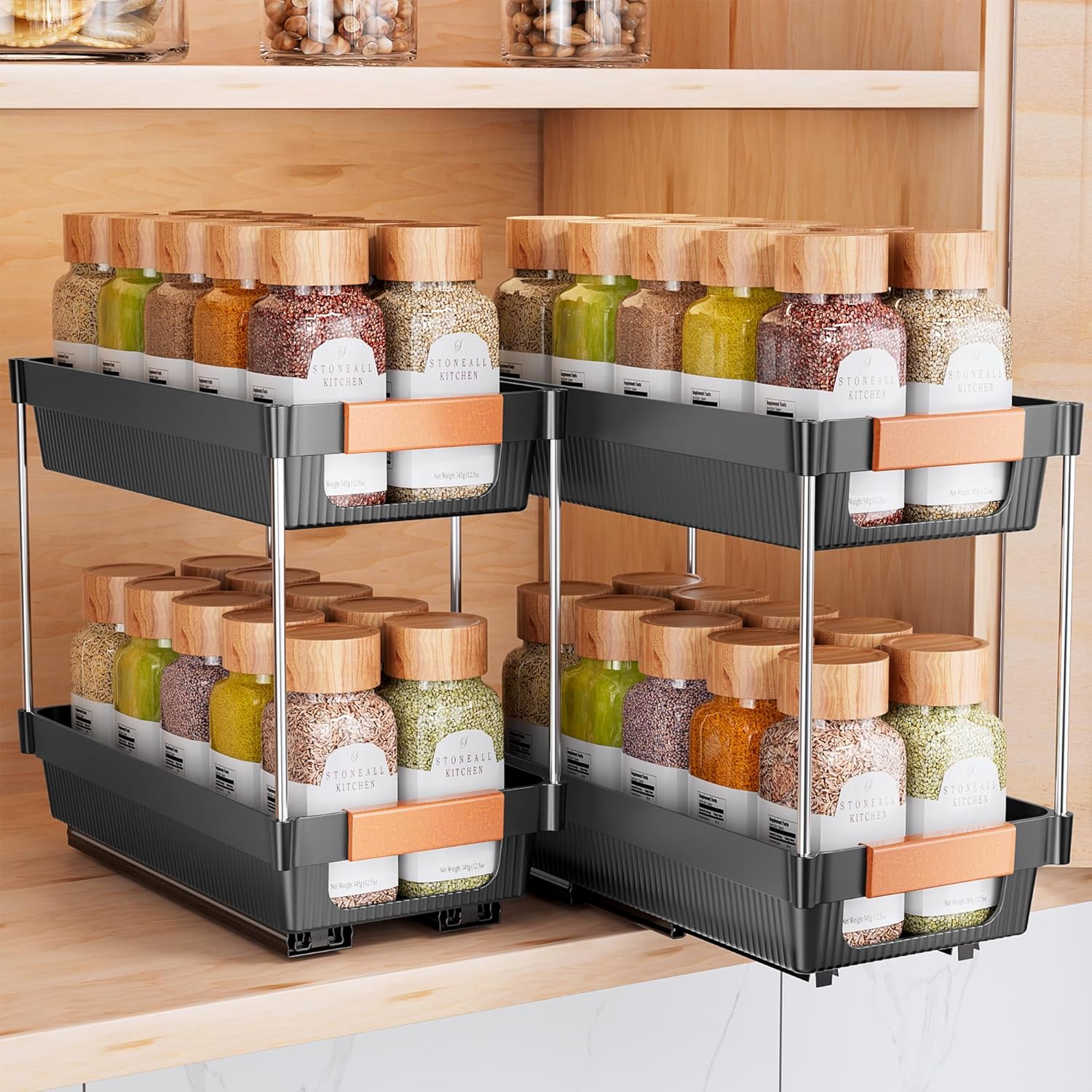 Pull Out Spice Rack Organizer – DELAMU