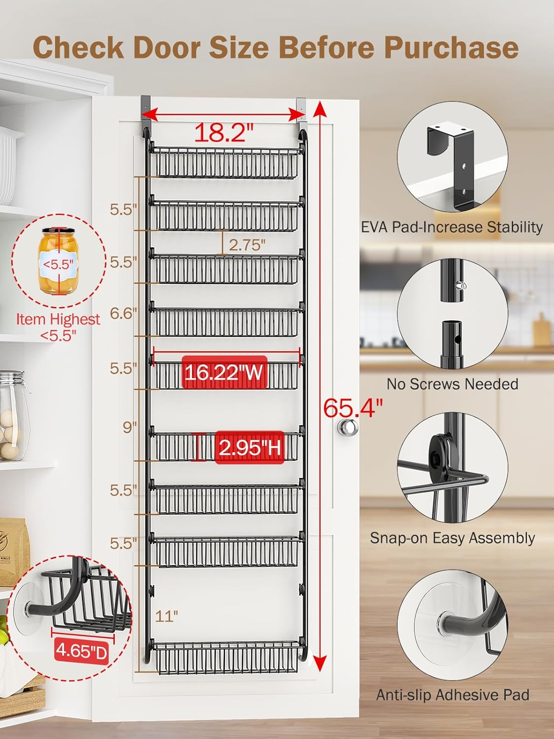 Over The Door Pantry Organizer