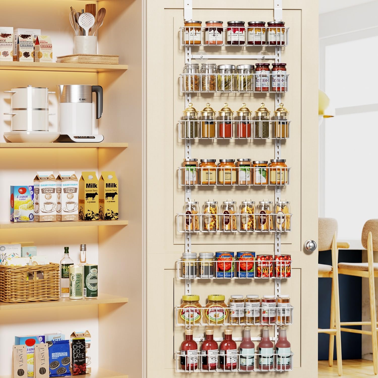 Kitchen Spice Rack To Hang On Pantry Door Spice Organizer Pantry