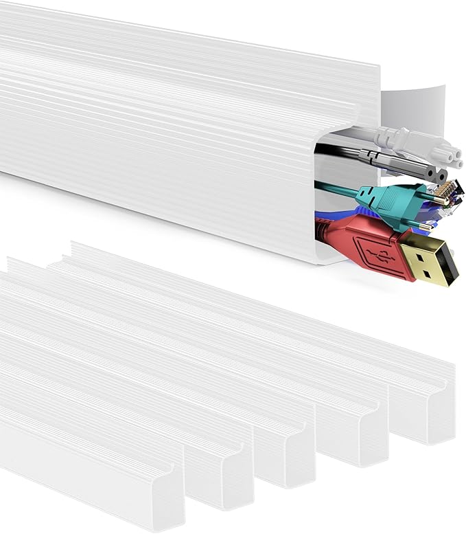 Delamu 6 Pack Safe & Tidy Cable Management Solution 94.2in L*2in W*1in H