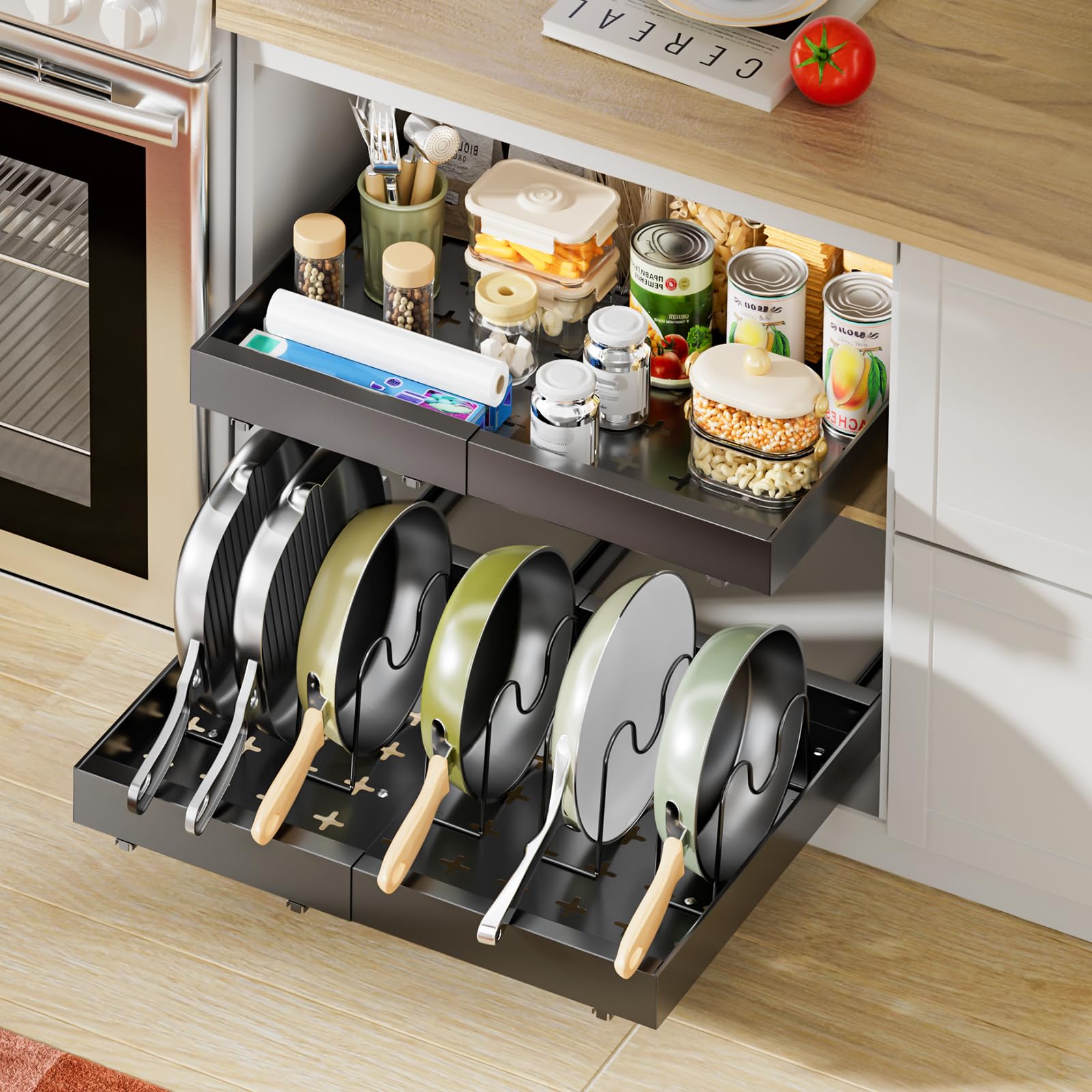 2 Pack Pull Out Cabinet Organizer
