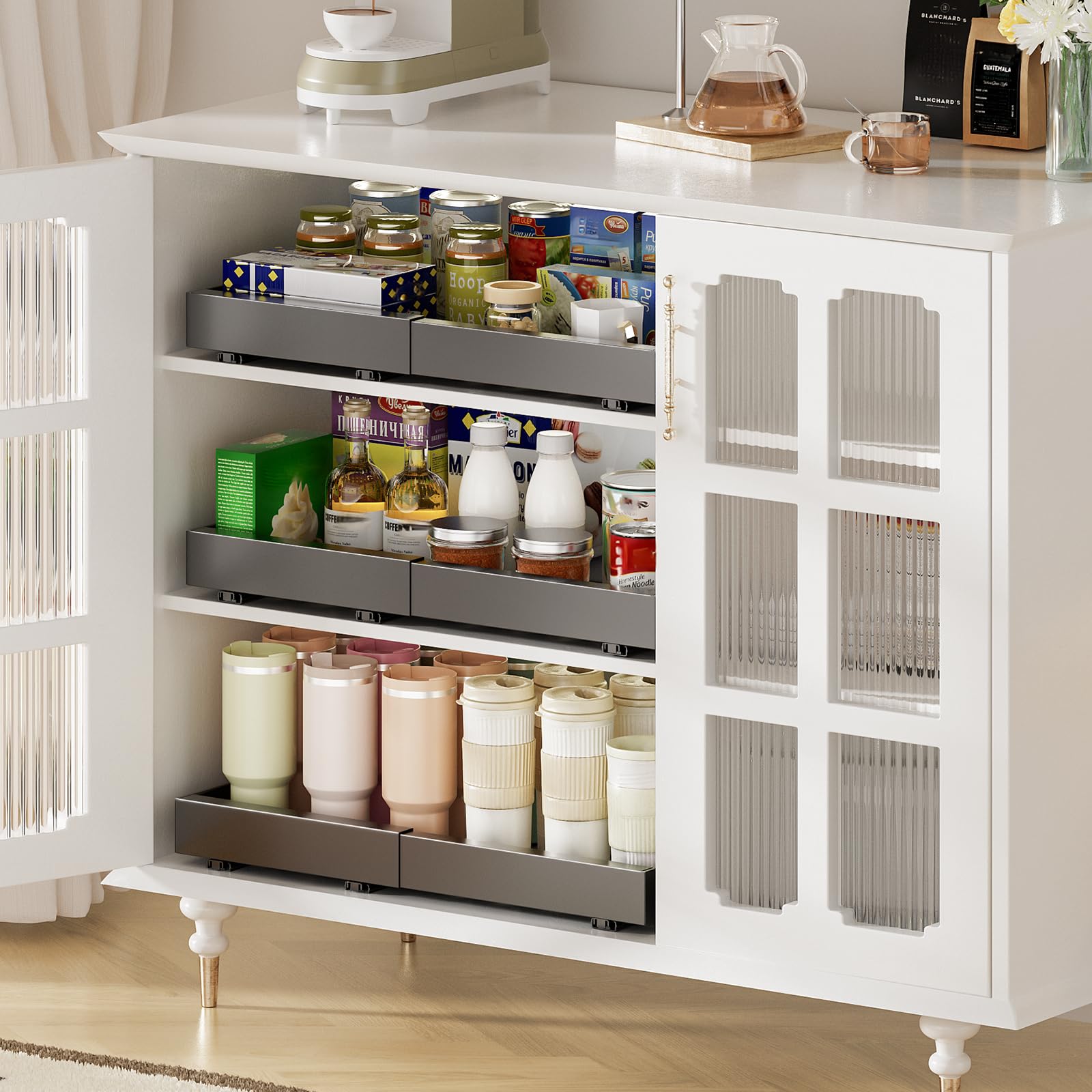 2 Pack Pull Out Cabinet Organizer