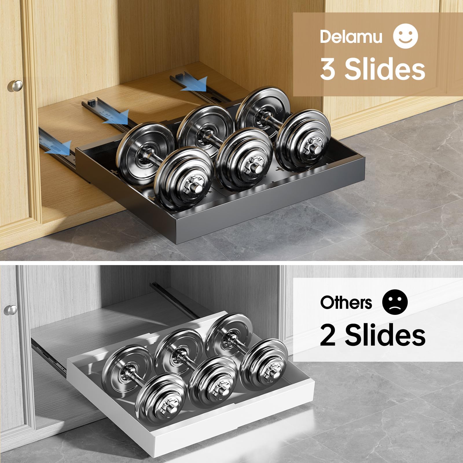 2 Pack Pull Out Cabinet Organizer