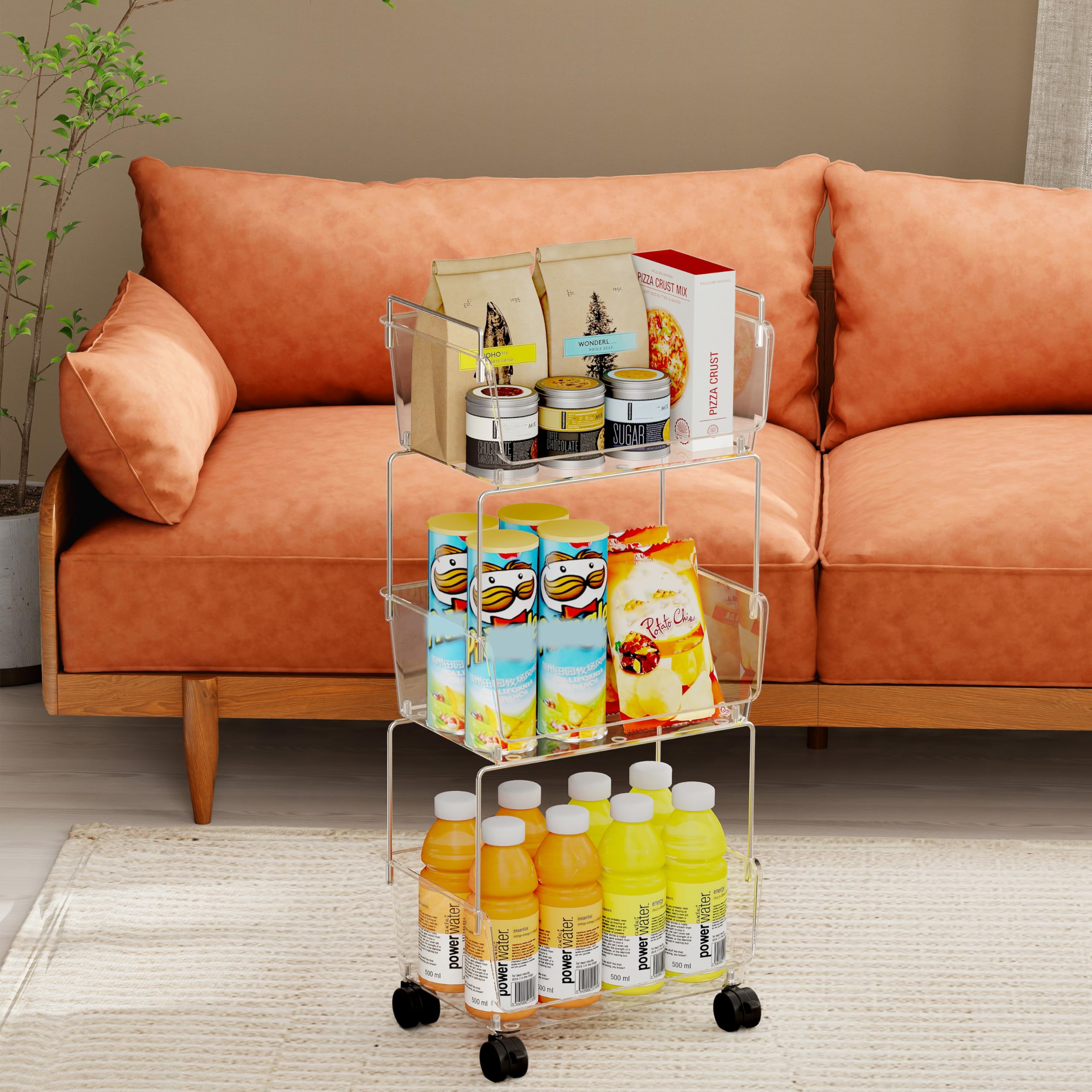 3-Tier Rolling Cart
