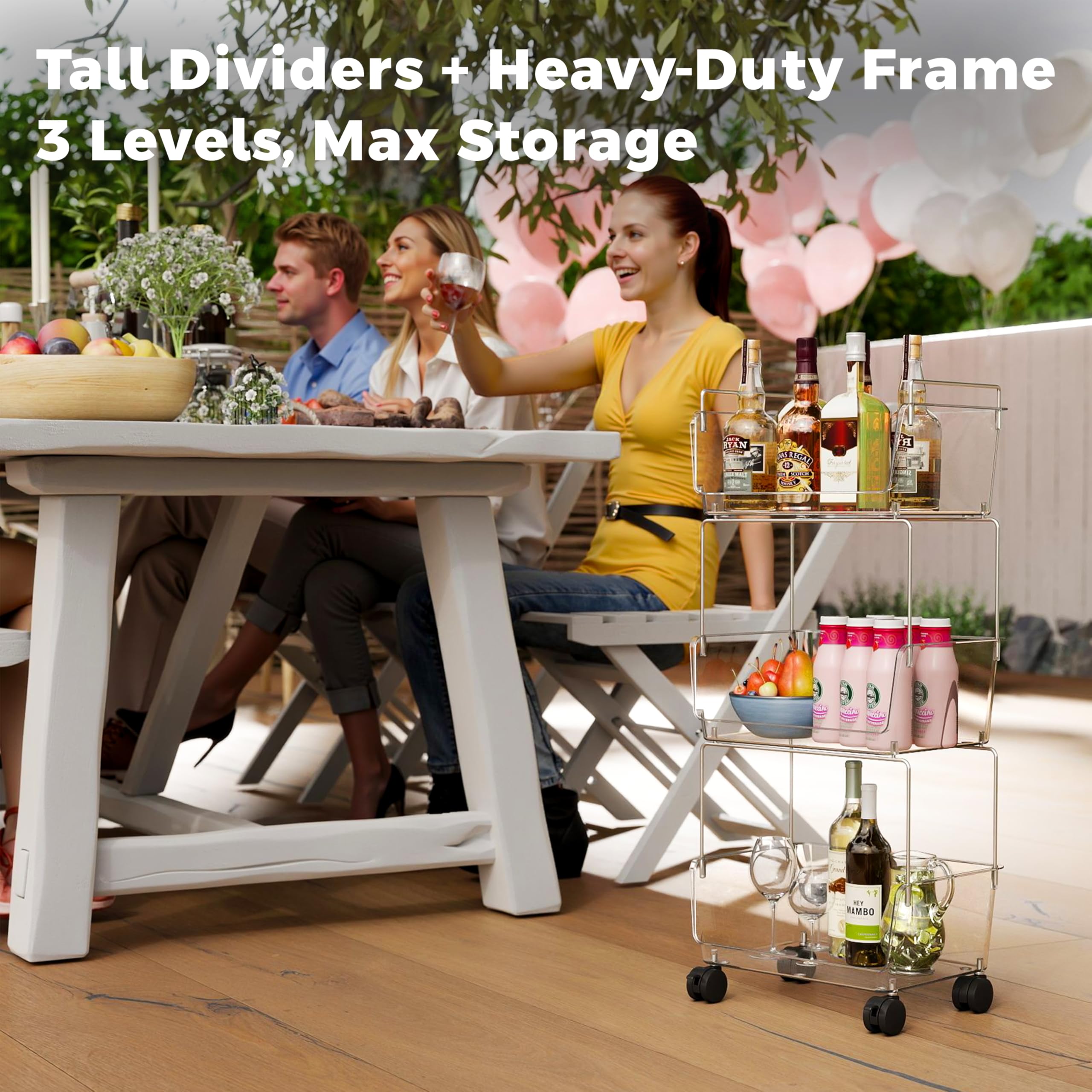 3-Tier Rolling Cart