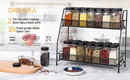 Delamu Seasoning rack with seasoning jar, cabinet seasoning rack