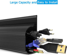 Load image into Gallery viewer, Under desk J channel raceway for cable 15.7x1.1x2.4 inch
