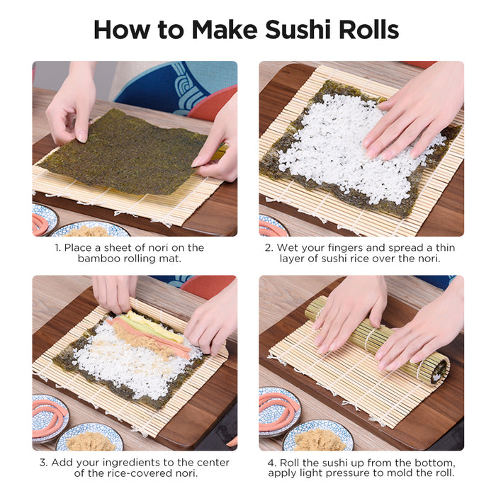 Bamboo Sushi Mats With Sushi Knife Sushi Rolling Mat