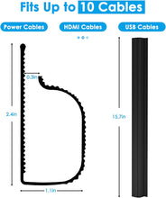 Load image into Gallery viewer, Under desk J channel raceway for cable 15.7x1.1x2.4 inch
