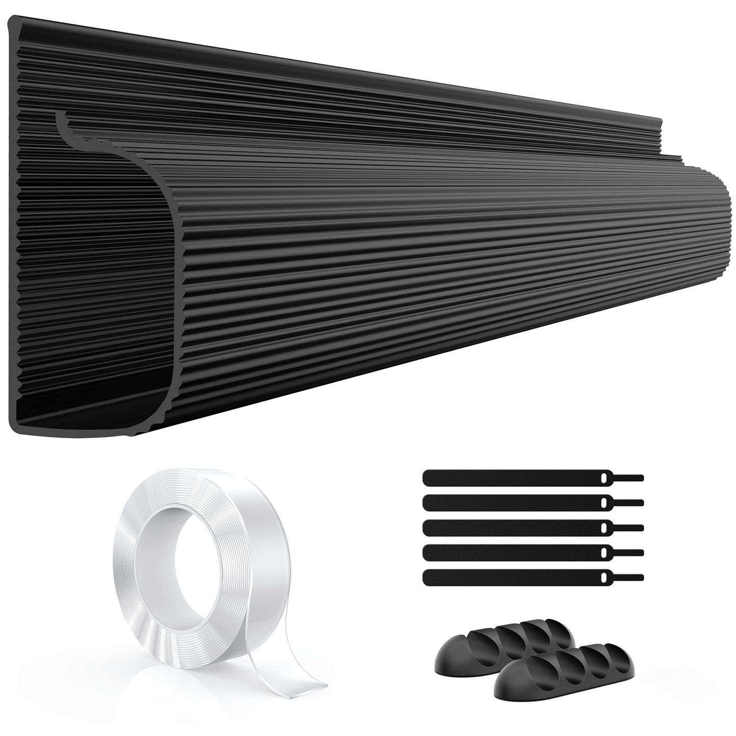 Delamu Under-Desk/Office Cord Cover Raceway 4X15.7in 15.7"L x 1.1"W