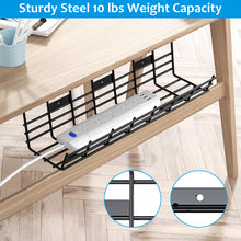 Load image into Gallery viewer, 2 Pack Under Desk Metal Foldable Cable Management Tray
