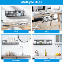 Load image into Gallery viewer, 2 Pack Under Desk Metal Foldable Cable Management Tray
