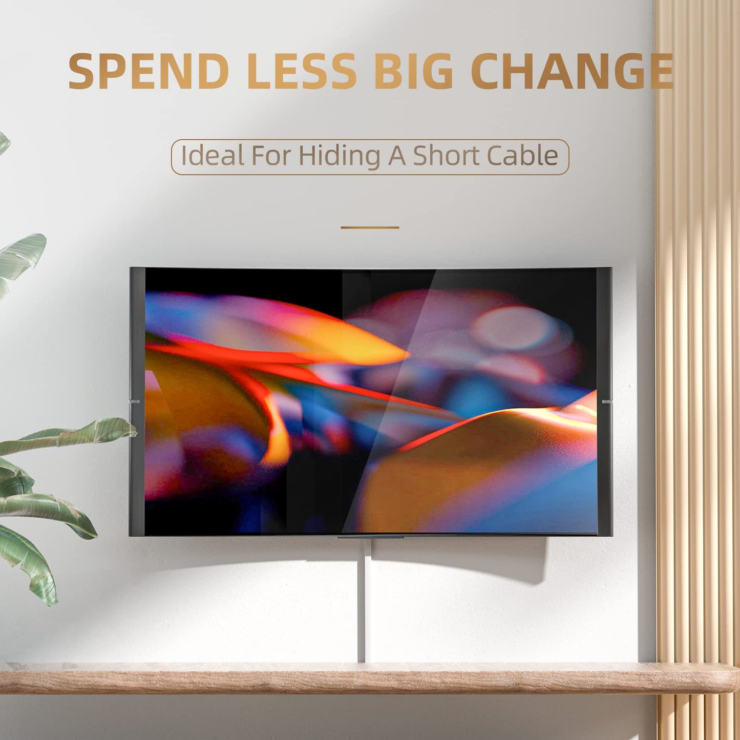 DELAMU 94In One-Cord Channel Cord Cover Wall