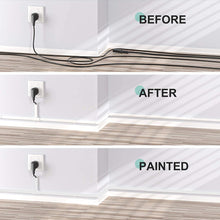 Load image into Gallery viewer, 254&quot; Paintable Wall Cable Raceway for TV Computer Cords, Holds 3-4 Cables, 15 Pack, Stocky

