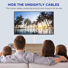 Load image into Gallery viewer, 254&quot; Paintable Wall Cable Raceway for TV Computer Cords, Holds 2-3 Cables, 15 Pack, Slim
