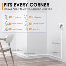 Load image into Gallery viewer, 254&quot; Paintable Wall Cable Raceway for TV Computer Cords, Holds 1 Cable, 15 Pack, Slender
