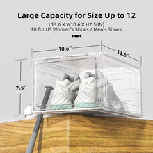 Load image into Gallery viewer, 6 Pack Shoe Box Clear Plastic Stackable
