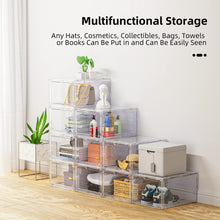 Load image into Gallery viewer, 6 Pack Shoe Box Clear Plastic Stackable
