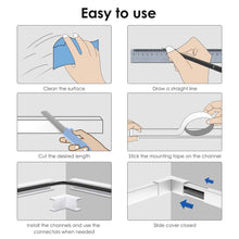 Load image into Gallery viewer, 314&quot; Paintable Wall Cable Raceway for TV Computer Cords, Holds 1 Cable, 20 Pack, Slender
