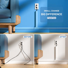 Load image into Gallery viewer, 94.5&quot; Paintable Cable Raceway for TV Computer Cords, Holds 3-4 Cables, 6 Pack, Stocky
