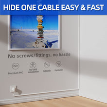 Load image into Gallery viewer, 142&quot; Paintable Wall Cable Raceway, Holds 1 Cable, 10 Pack, Slender
