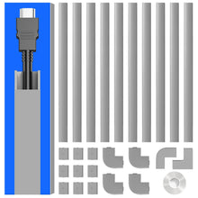 Load image into Gallery viewer, 142&quot; Paintable Wall Cable Raceway, Holds 1 Cable, 9 Pack, Slender
