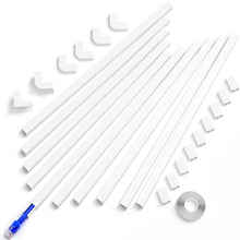 Load image into Gallery viewer, 142&quot; Paintable Wall Cable Raceway, Holds 1 Cable, 9 Pack, Slender
