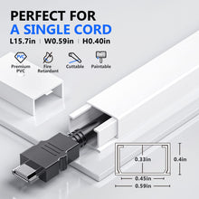 Load image into Gallery viewer, 142&quot; Paintable Wall Cable Raceway, Holds 1 Cable, 9 Pack, Slender

