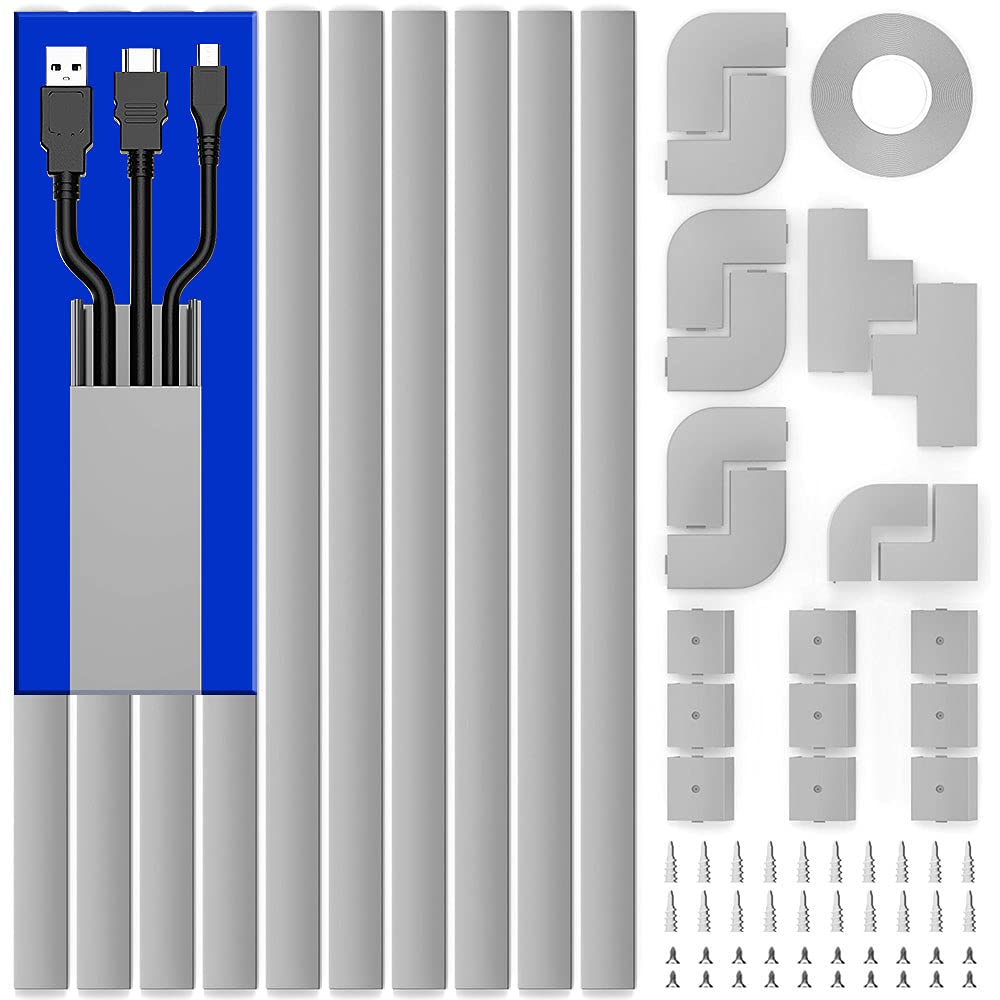 254 Paintable Wall Cable Raceway for TV Computer Cords, Holds 1 Cable –  DELAMU